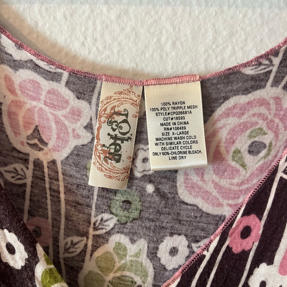 vintage y2k floral fairy top - Picture 2 of 5